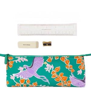 Kate Spade New York NWT Bird Party Pencil Case Set